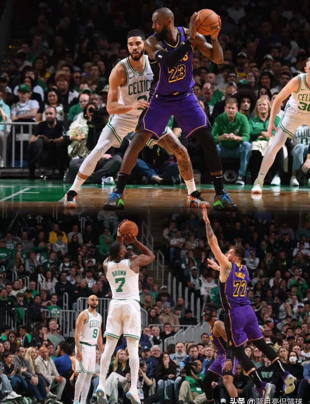 湖人大胜凯尔特人，詹姆斯砍下33+12+12三双
